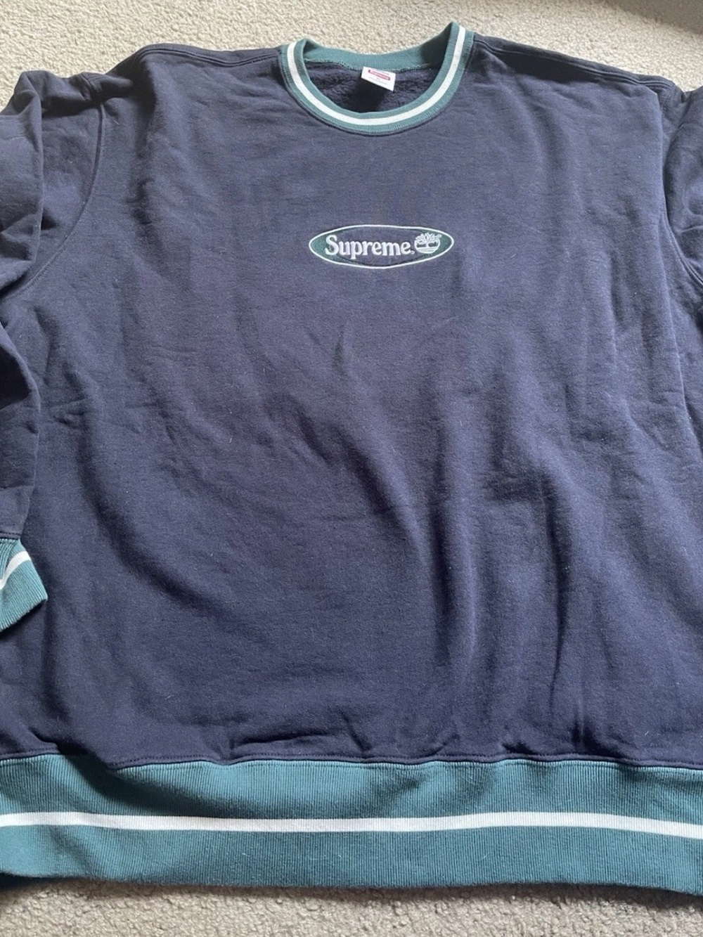 Supreme Timberland Crewneck Navy Size XL
